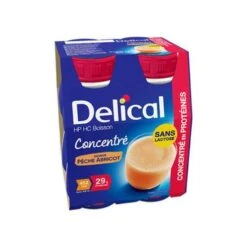 Délical Boisson Concentré Pêche Abricot 4x200Ml
