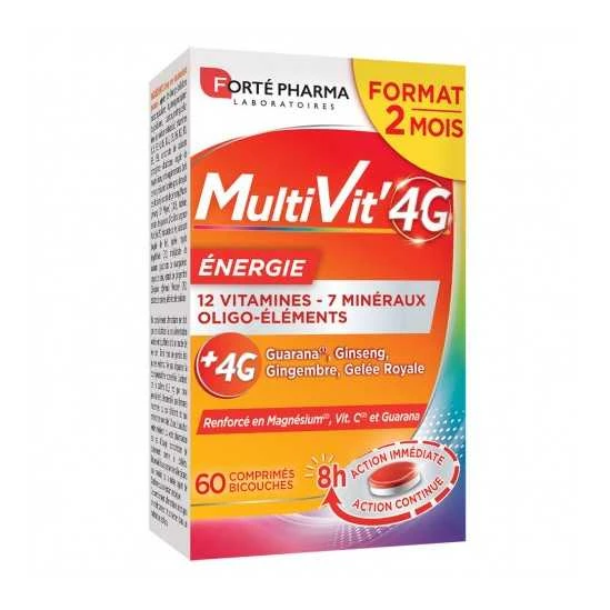 Forté Pharma Multivit 4G Energie 60 Comprimés 3 Forté Pharma Multivit 4G Energie 60 Comprimés