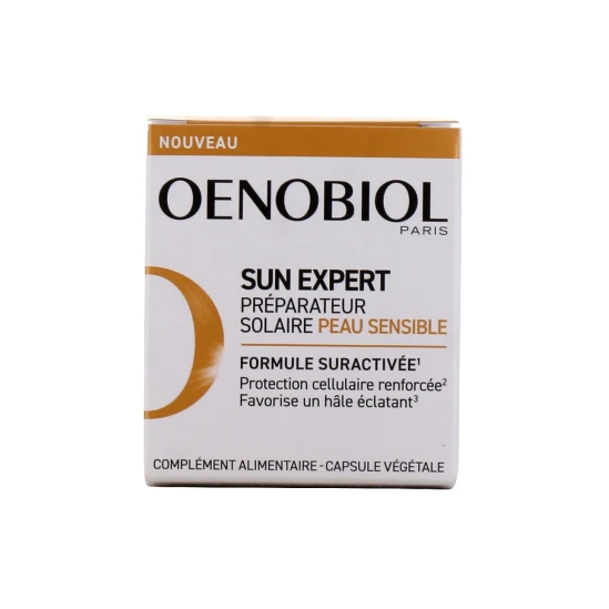 Oenobiol Sun Expert Préparation Solaire Peaux Sensibles 30 Capsules 3 Oenobiol Sun Expert Préparation Solaire Peaux Sensibles 30 Capsules
