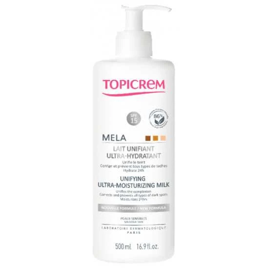 Topicrem Mela Lait Unifiant SPF15 Ultra Hydratant 500Ml 3 Topicrem Mela Lait Unifiant SPF15 Ultra Hydratant 500Ml